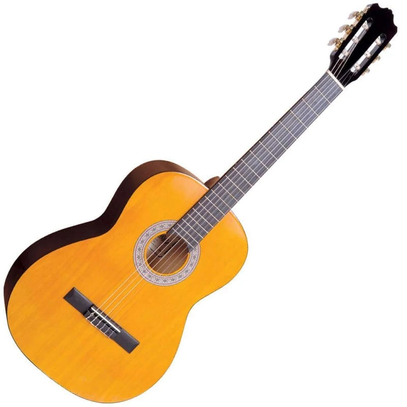 Encore ENC44 4/4 Size Classic Guitar Natural, Full - Image 1