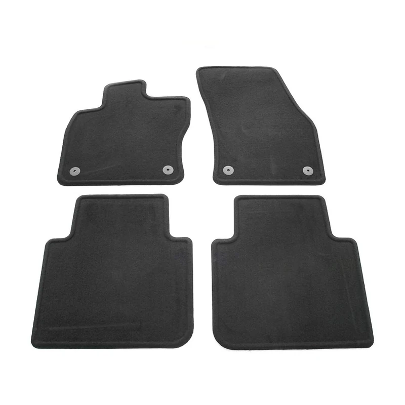 Seat 5FJ061675B041 Velpic Car Floor Mats 4 x Fabric Mats v+h Textile Car Floor Mats, Black
