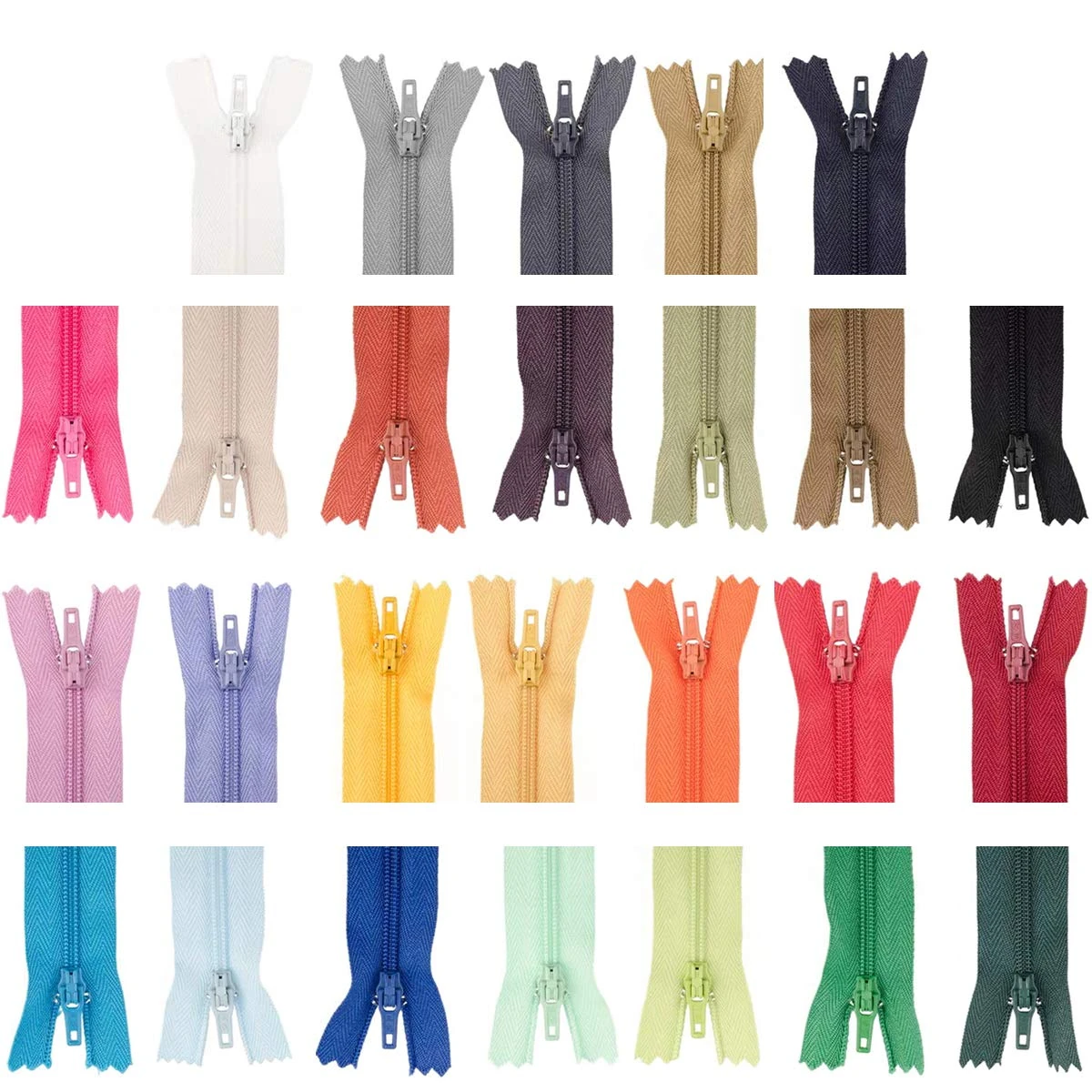 52 Pcs 8 Inch/20cm Zippers Sewing Nylon Coil Zippers Bulk,Multicolor Nylon Coil for Sewing Crafts