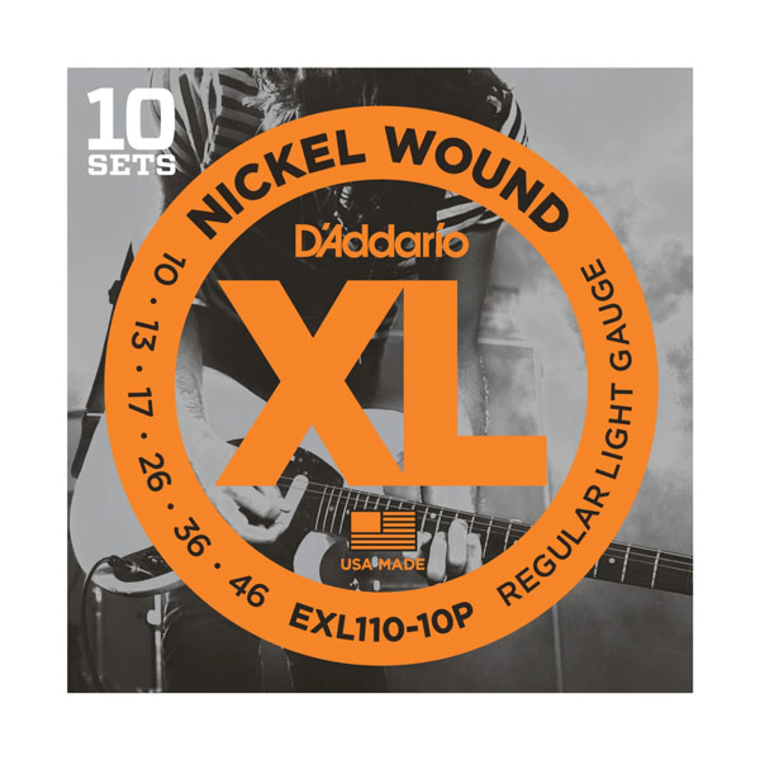 D'Addario E-Guit.String EXL110-10P 10-46 Nickel Wound 10 Sets - Electric Guitar Strings