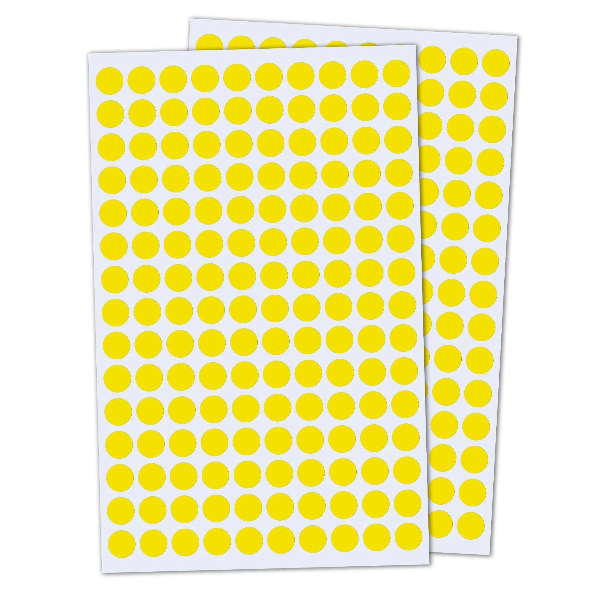 3,000 Pack, 10mm Round Dot Stickers Sticky Labels - Yellow