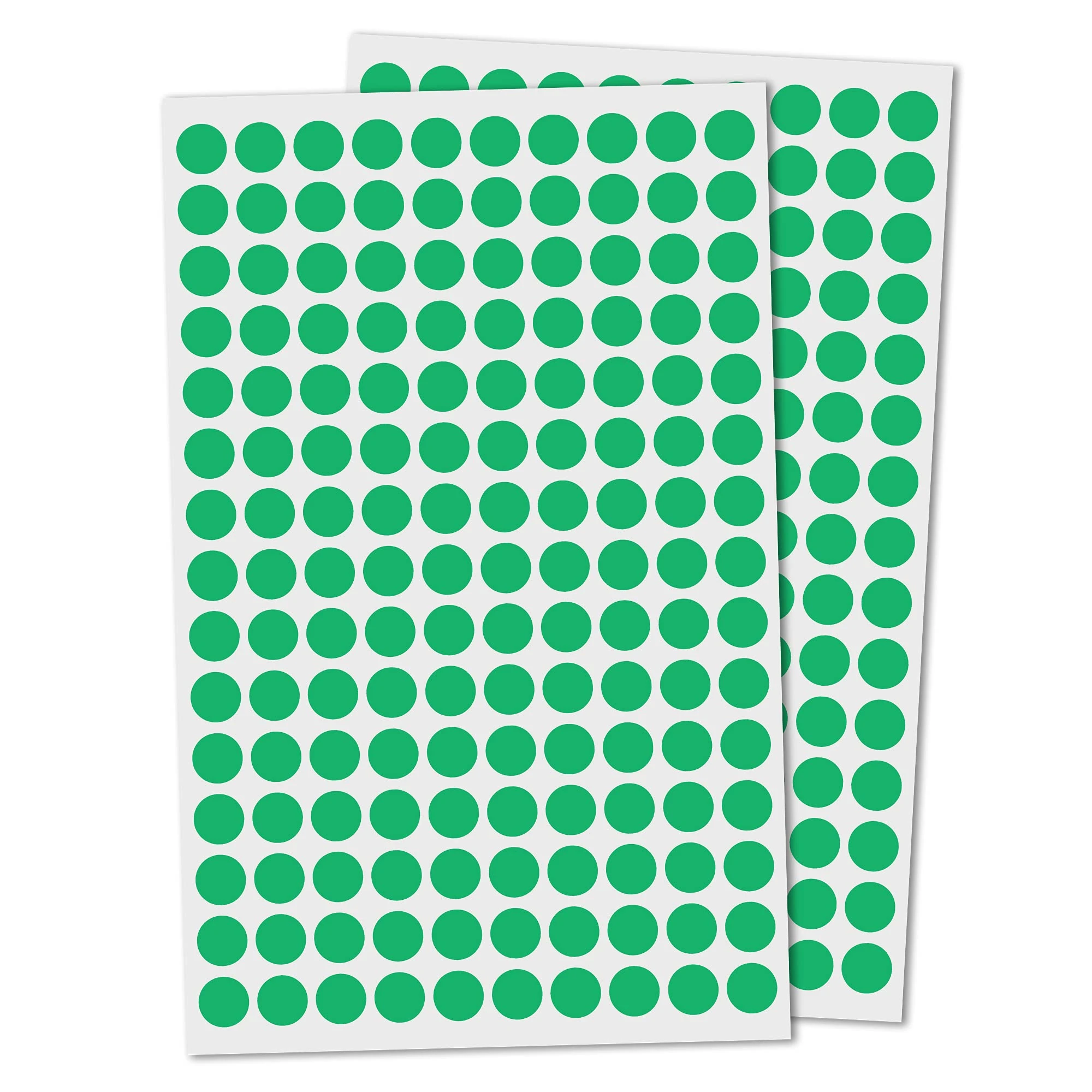3,000 Pack, 10mm Round Dot Stickers Sticky Labels - Green