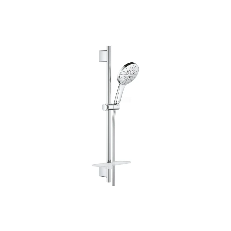 GROHE Rainshower 130 Smartactive Shower Rail Set 3-Spray 130mm Hand Shower with 900mm Rail, 1750mm Silverflex Hose Chrome Finish and Made in Germany 26578000