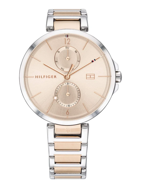 Tommy Hilfiger Analogue Multifunction Quartz Watch for Women with Two-Tone Stainless Steel Bracelet - 1782127