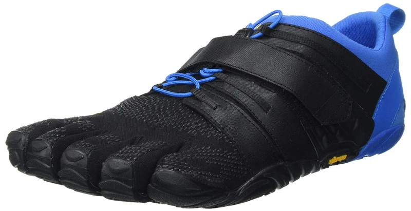 Vibram 20M7703 Men’s Indoor Training Shoes, Black/Blue, 7.5 UK