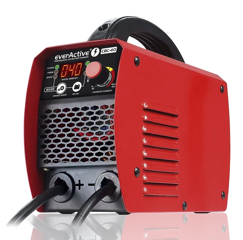 everActive Battery Charger, Car Charger with Inverter Starter for 12/24V Battery, CBC-40