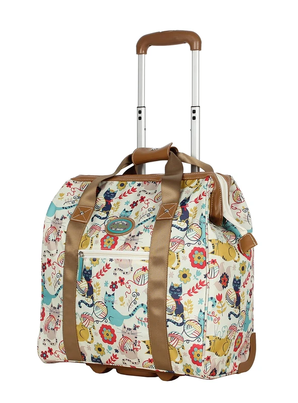 Lily Bloom Design Pattern Carry on Bag Wheeled Cabin Tote (Playful Gray)