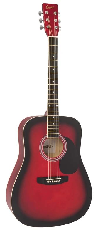 Encore Acoustic Guitar ~ Redburst - Image 1