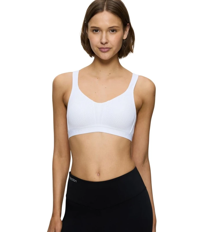 TriAction Women's Triaction Energy Lite N Ex Sports bra non-wired, White, 32C