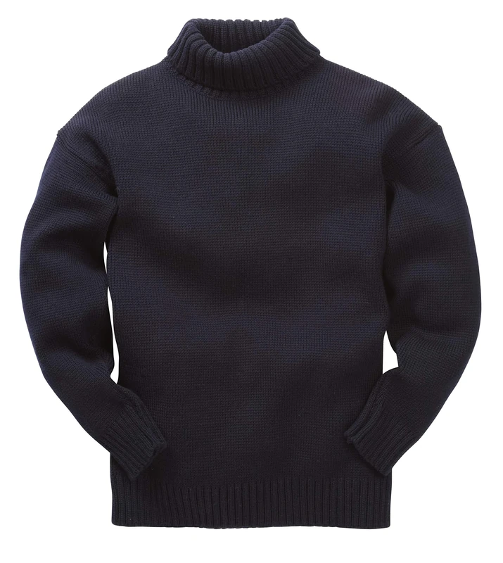 Merino Wool Submariner Sweater, Navy, XL - Image 1
