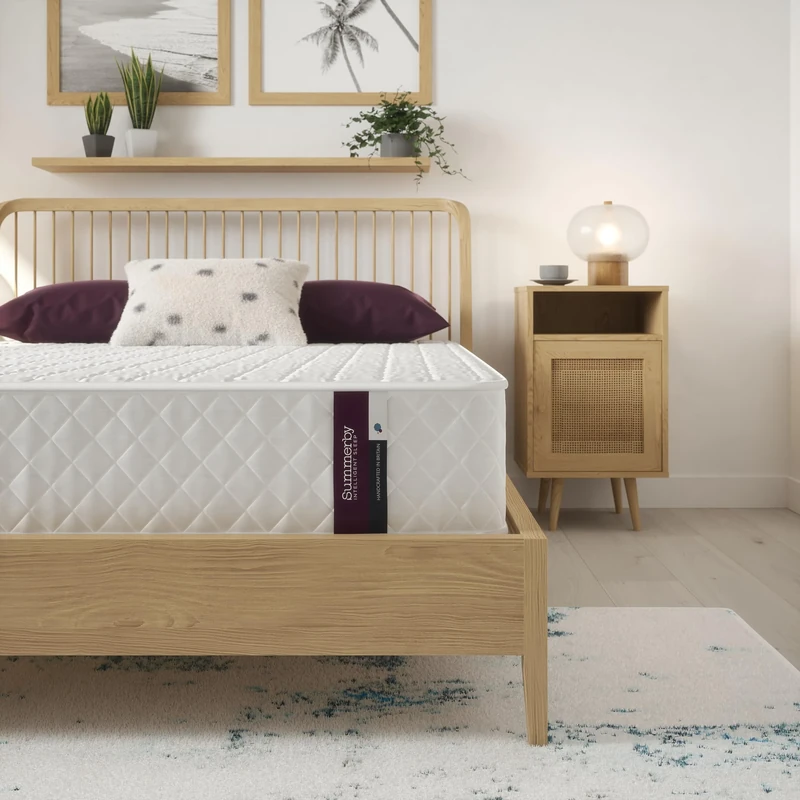 Summerby Sleep No 3. Double Mattress Medium Firm Memory Foam, Pocket Sprung, Orthopedic Hybrid For Double Bed Double Mattress Size 135cm x 190cm (White)