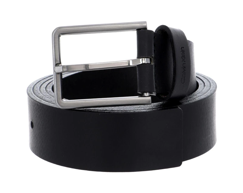 Calvin Klein Men's Essential Belt 35 mm Leather Belt, Black, 46