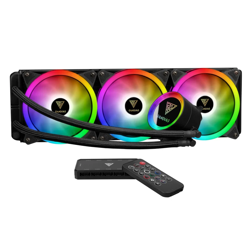 GAMDIAS CHIONE P2-360R Liquid Cooler - 4 RGB Fans and Sync