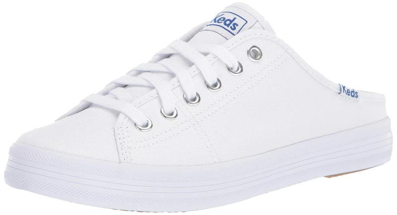 Keds Women's Kickstart Mule Slip on Sneaker, White, 9 UK