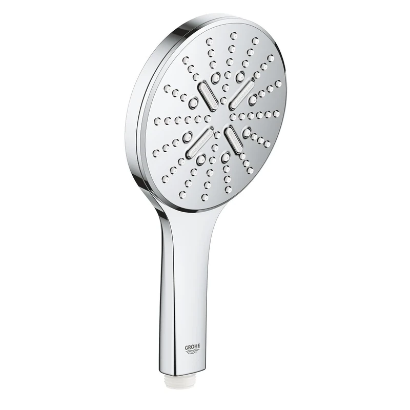 GROHE Rainshower Smartactive 130 Hand Shower 130mm Shower Head with 3 Sprays, Water-Saving, Chrome Easy to Fit 26574000