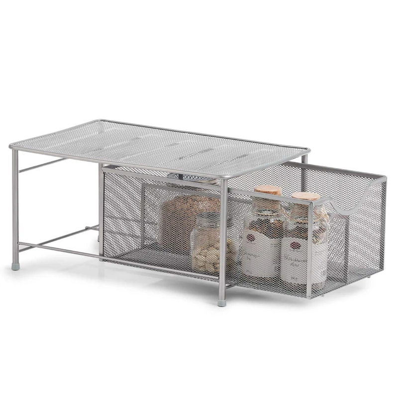 Zeller 27402 Universal Organiser, Mesh, Silver, Approx. 26 x 41 x 20 cm - Image 1