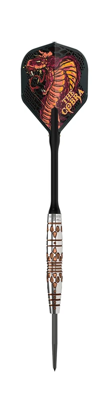 Unicorn Darts Jelle Klaasen World Champion Phase 2 Steel Tip Dart Set, Black/Silver, 20G - Image 1