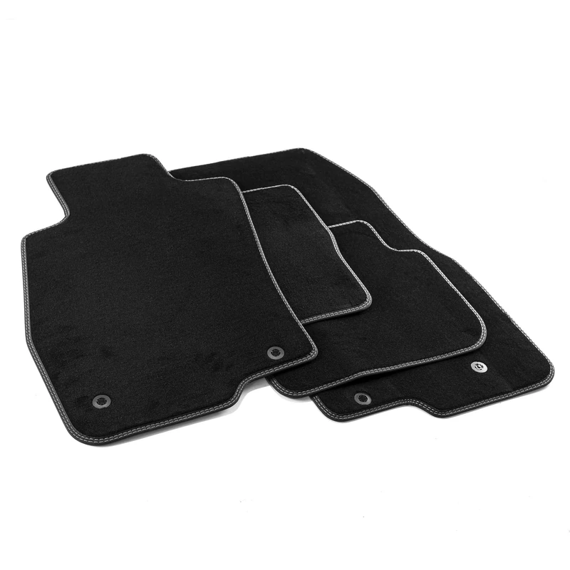 MTM Pro-81 Tappetini Mito 09.2008 onwards, su Misura in Velluto Nylon, Bordi in Similpelle e Doppia Impuntura Cromata