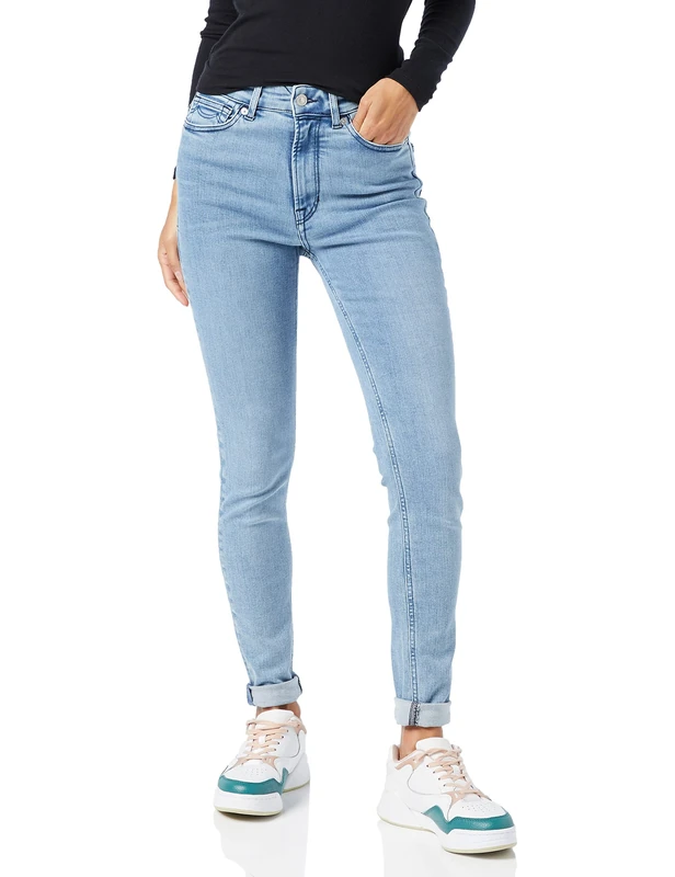 Kings of Indigo Women's Christina High Skinny Jeans, Blue (Eco Myla Light Used 5027), (Size: 33/34)