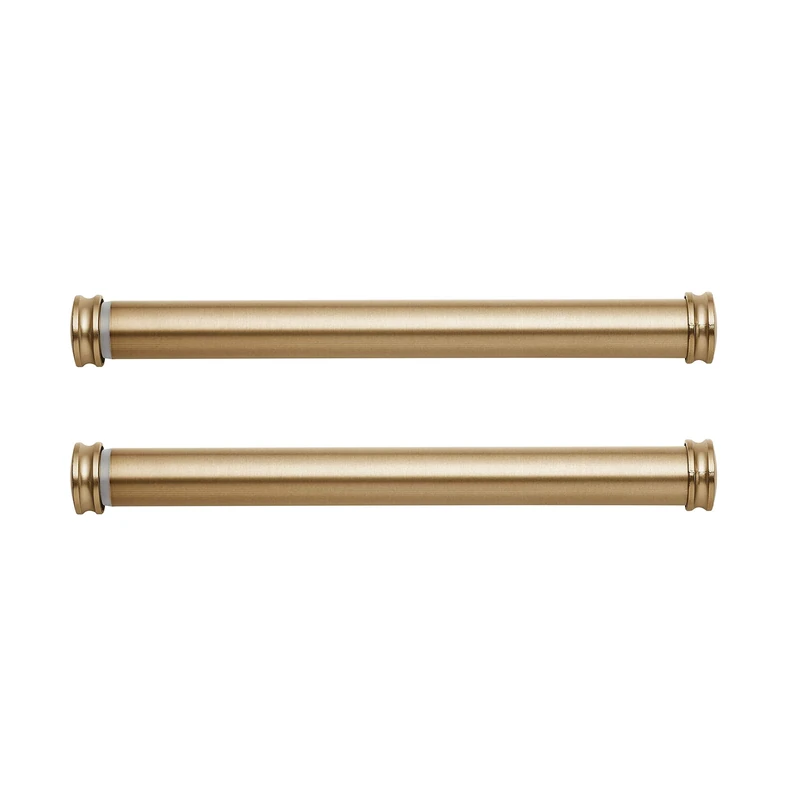 MODE Premium Collection Side Mount Curtain Rod Pair with End Caps, 12 to 20 in - Gold