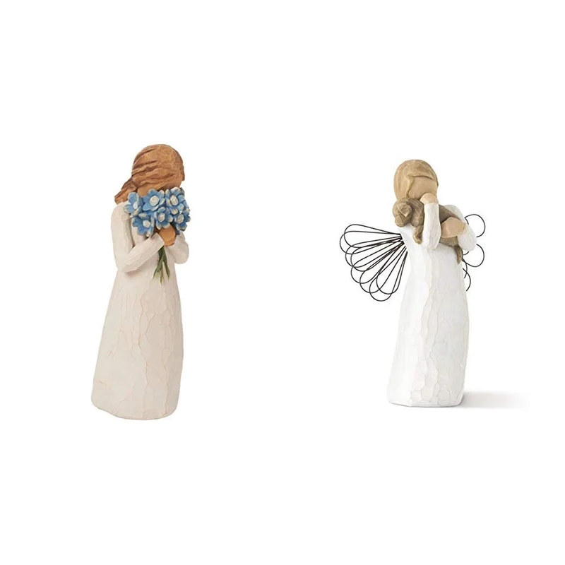 Willow Tree Forget Me Not Figurine & Tree Angel of Friendship Figurine