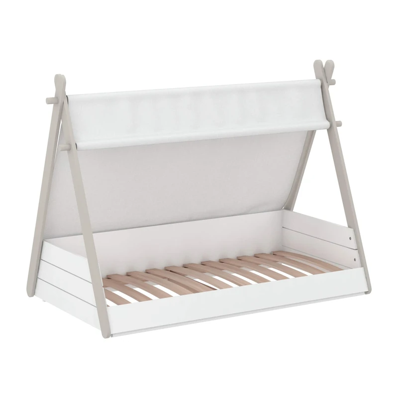 Demeyere Lit Enfant Cabane 70x140 Cm en Bois avec Sommier – Format Tipi fabriqué en bois robuste et résistant à l’eau – Peinture sans Métaux Lourds - Image 1