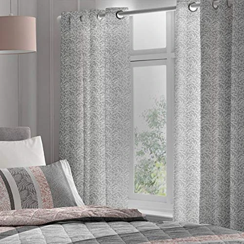 Dreams & Drapes - Hanworth Pair of Eyelet Curtains - 66" Width x 72" Drop (168 x 183cm) in Pink