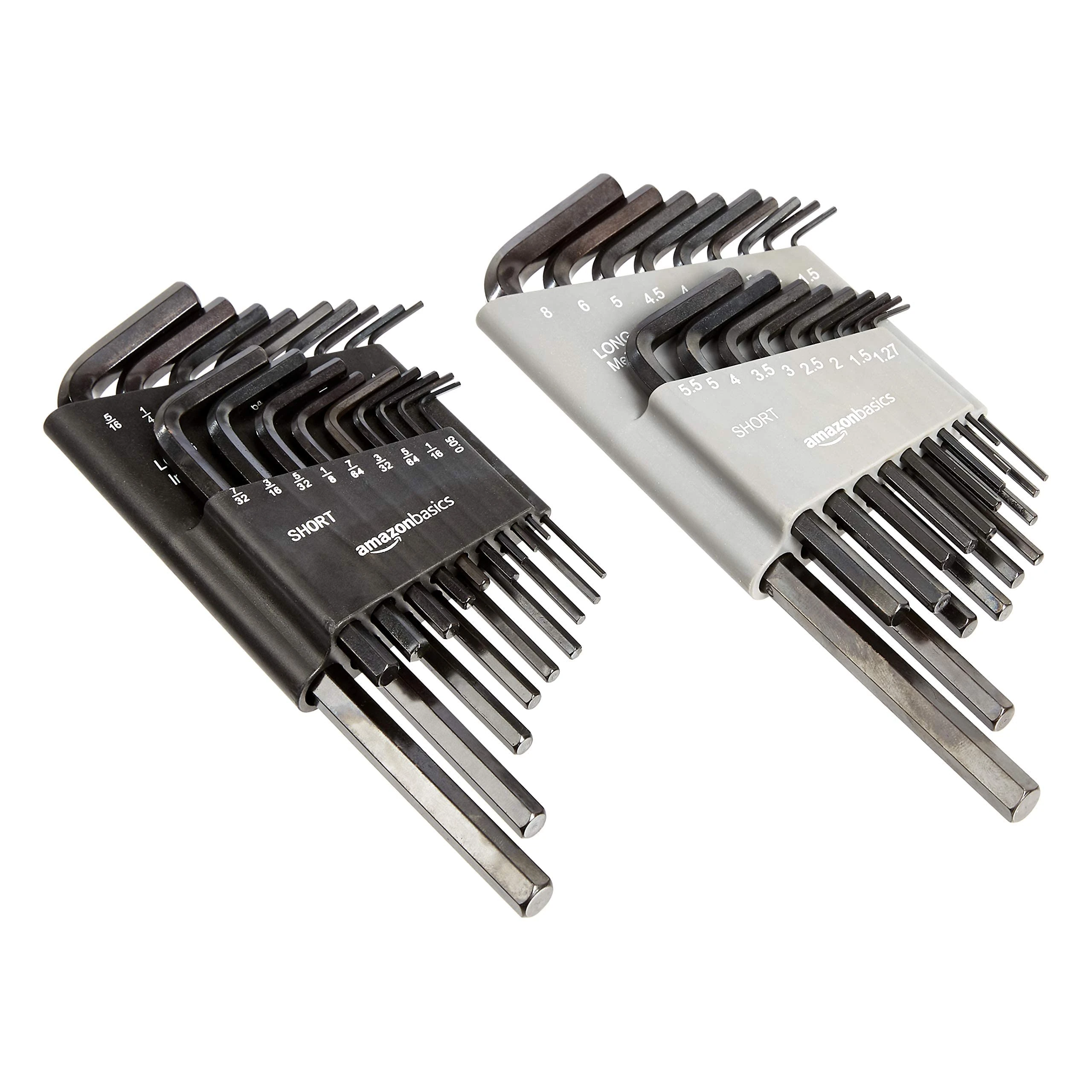 Amazon Basics 36-Piece Allen Wrench/Hex Key Set - Inch/SAE and Metric