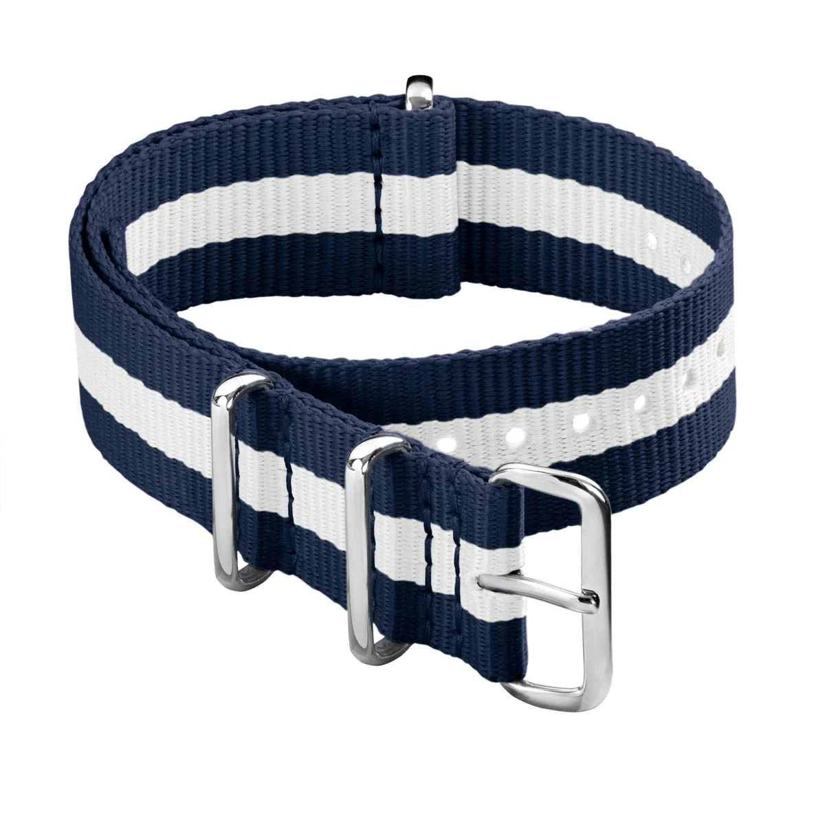 Archer Watch Straps - Classic Nylon NATO Watch Bands (Navy/White, 20mm)