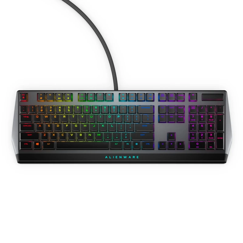 Alienware Low-Profile RGB Gaming Keyboard AW510K: Alienfx Per Key RGB LED - Media CONTROLS & USB Passthrough - Cherry MX Low Profile Red Switches