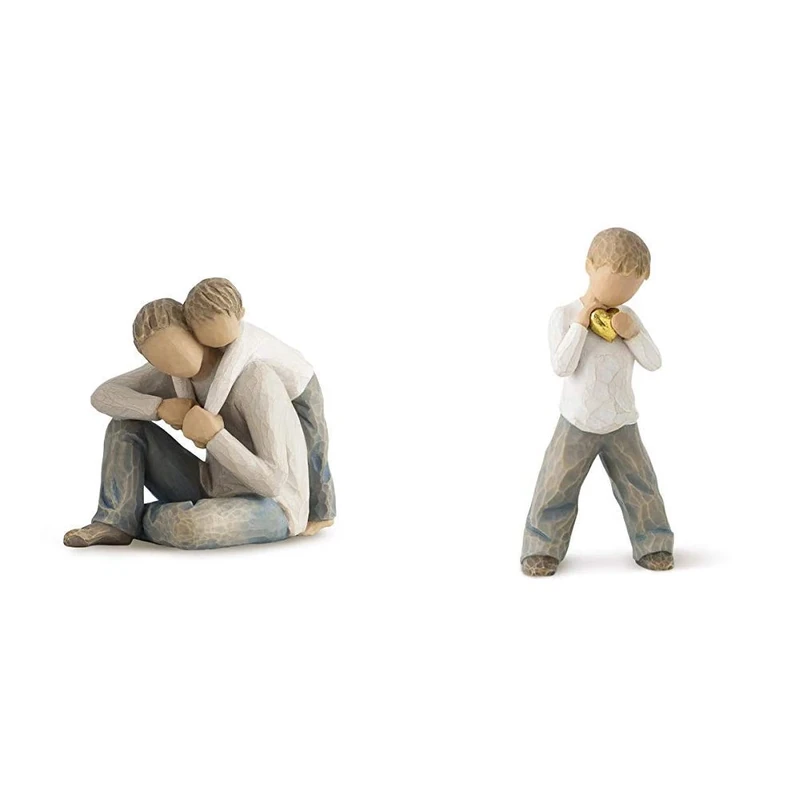Willow Tree That's My Dad Figurine & Tree Heart of Gold Boy Figurine
