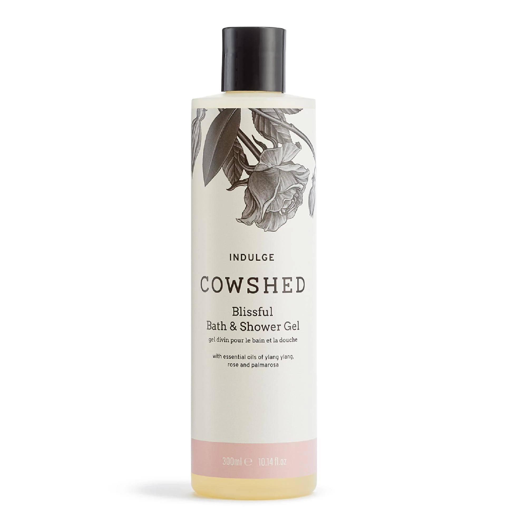 Cowshed Bath & Shower Gel 300ml | Indulge Blissful Body Wash for Women & Men | Natural Body Wash, No Parabens | Hydrating Vegan Shower Gel with Ylang Ylang, Rose, and Palmarosa