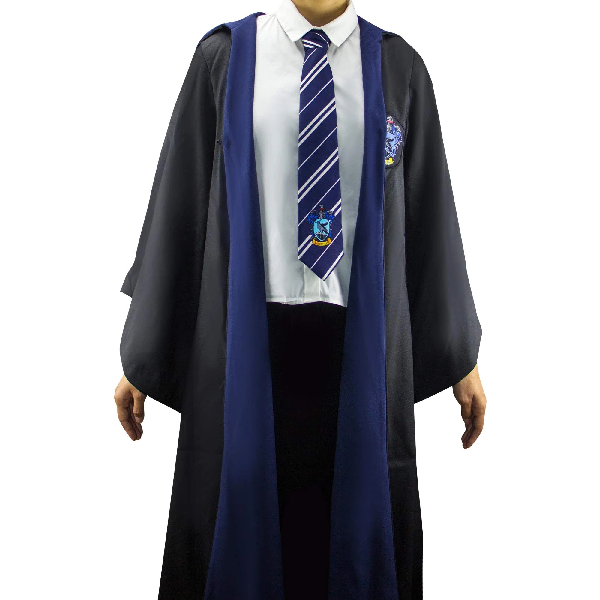 Cinereplicas Harry Potter Robe - Authentic Official Tailored Wizard Robes Cloak - Adults and Kids Size - Black & Blue - XL