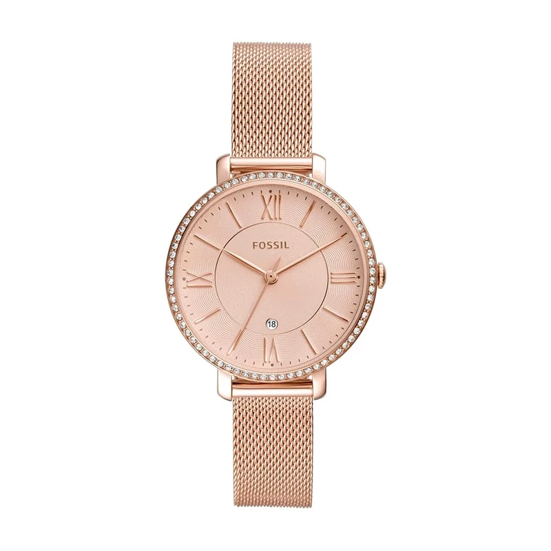 Fossil Watch for Women Jacqueline, Quartz Movement, 36 mm Rose Gold Stainless Steel Case with a Stainless Steel Strap, ES4628