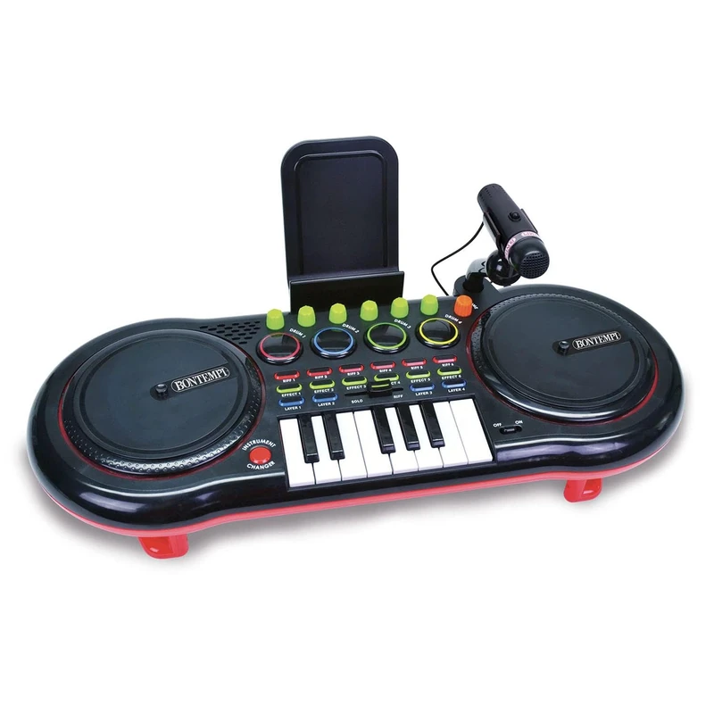 Bontempi - DJ-mixer with microphone and keyboard (181000), Multicoloured, 53.5 x 23 x 22 cm - Image 1