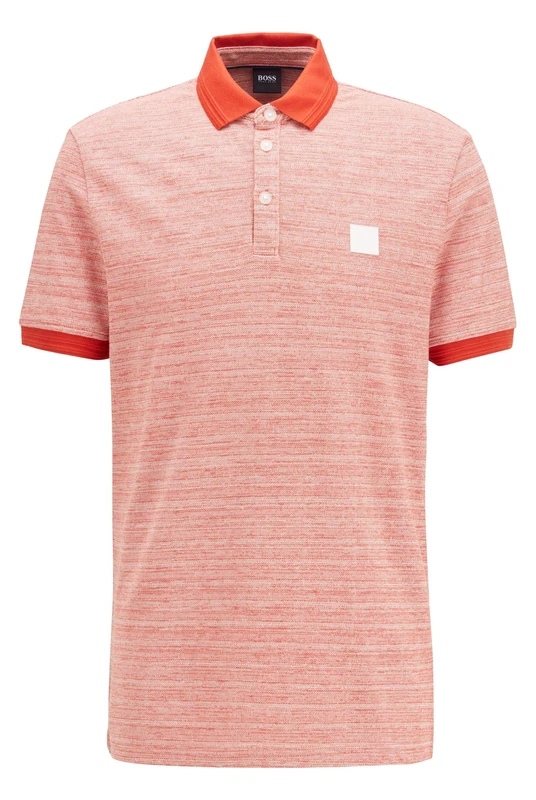 BOSS Men's Pself Polo Shirt, Orange (Dark Orange 805), Small