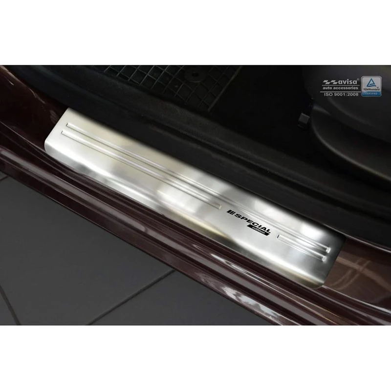 Avisa Inox door sill protectors compatible with Opel Astra K Sportstourer 2015-2022 - 'Special Edition' - 4-pieces