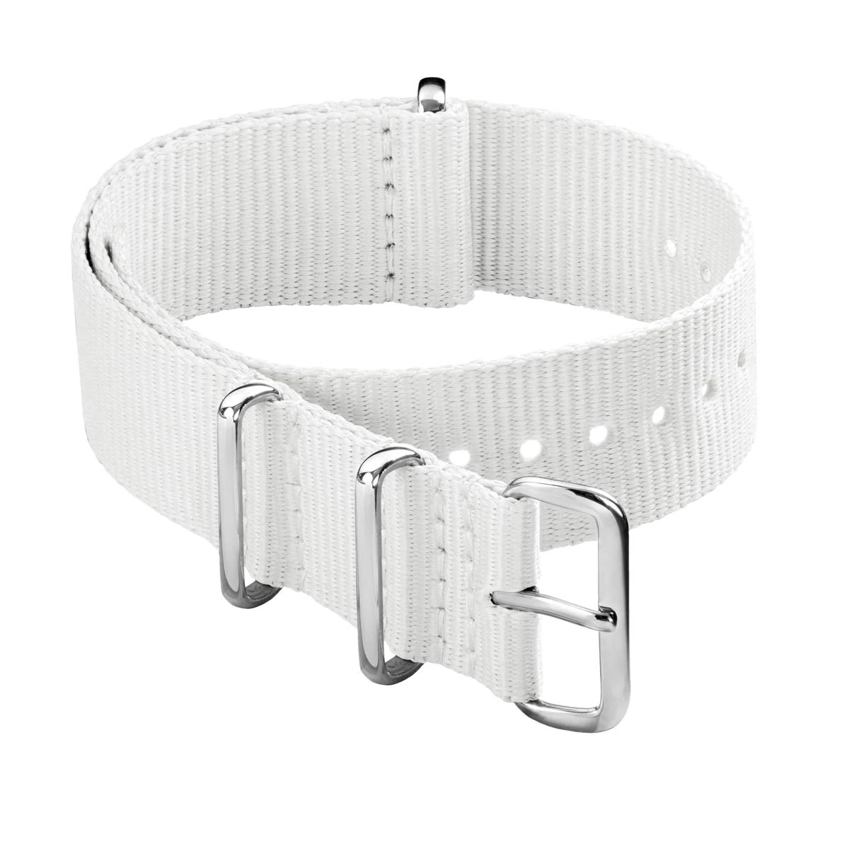 Archer Watch Straps - Classic Nylon NATO Watch Bands (White, 22mm)