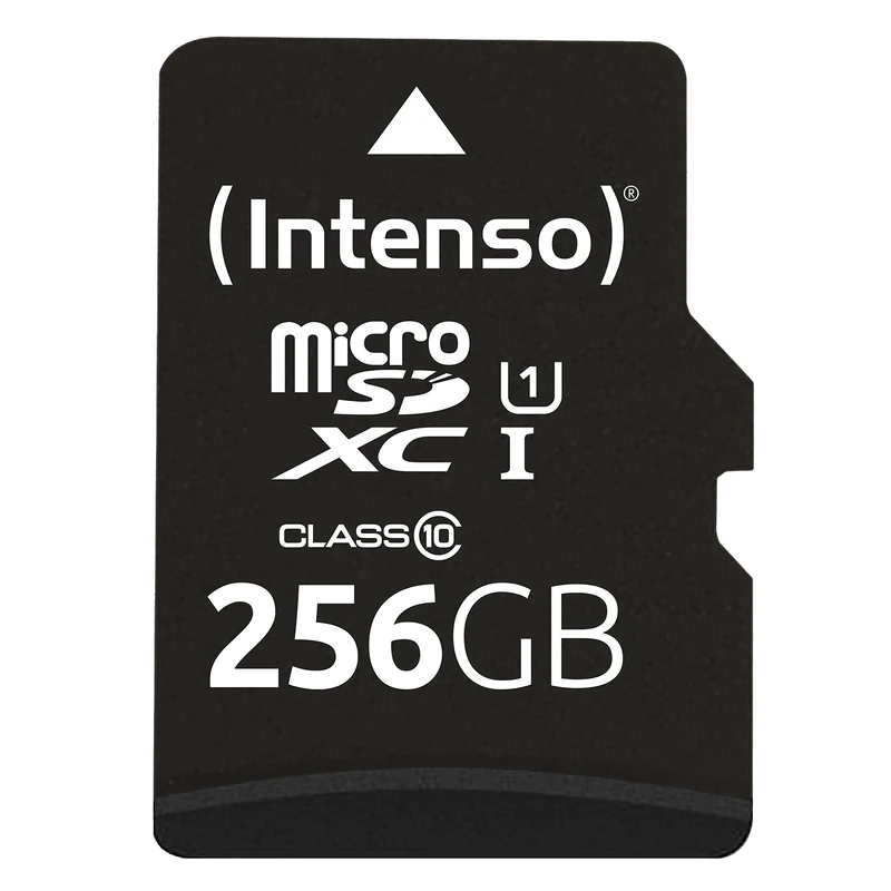Intenso Premium Microsdxc Memory Card INCL. SD Adapter, Class 10 UHS-I, 256 GB, Black
