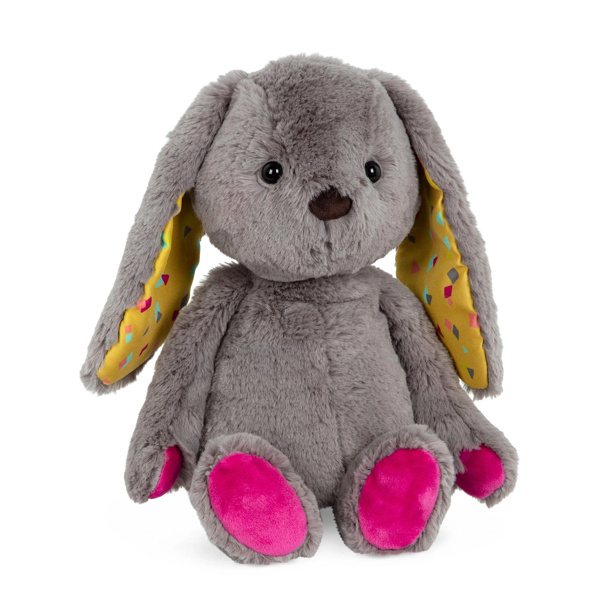 B. toys – 12-Inch Plush Bunny Soft & Cuddly Plush Rabbit Toy Washable – Happy Hues – Grey Bunny – 0 Months+