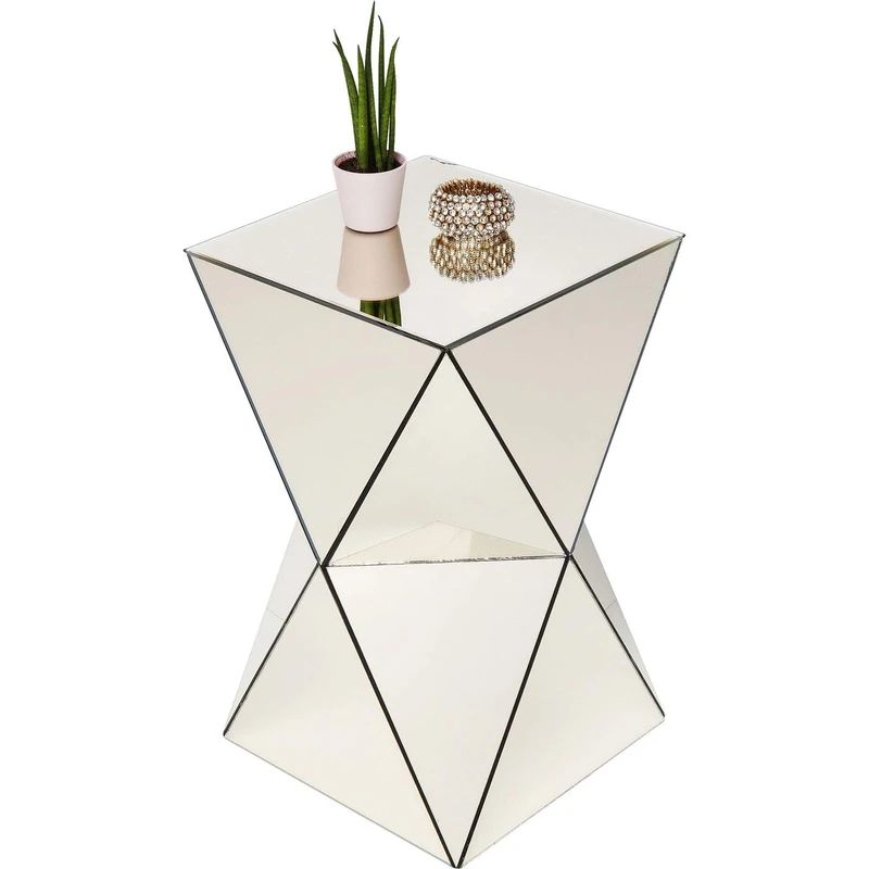 Kare Design Side Table Luxury Triangle Champagne 32x32cm