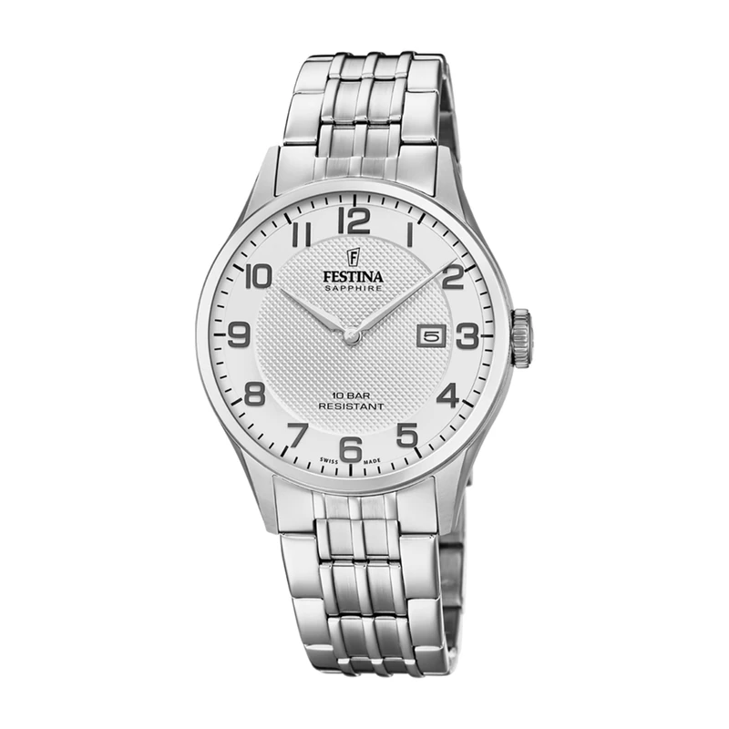 Festina Swiss Made Mens Watch with Steel Bracelet F20005/1