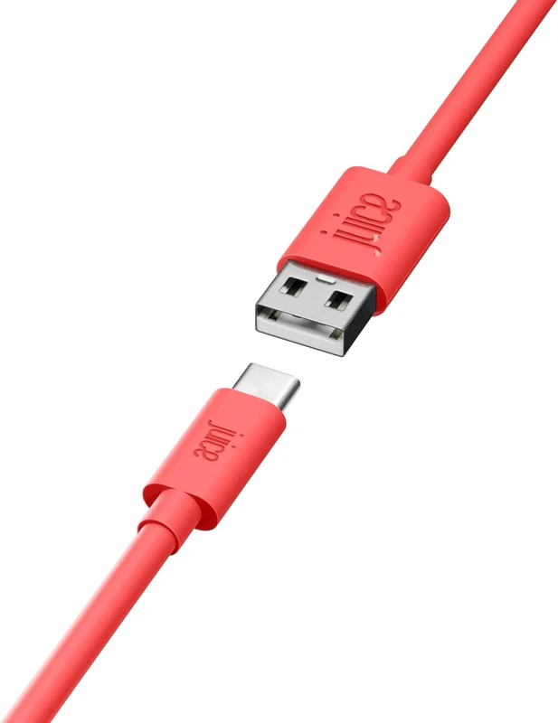Juice USB Type C 3m Charger and Sync Cable for Samsung Galaxy S20, S10, S9, S8, S20 Plus, Huawei P30, P20, Sony, Apple Ipad 2020, Pro 2020, Air 2020 - Coral