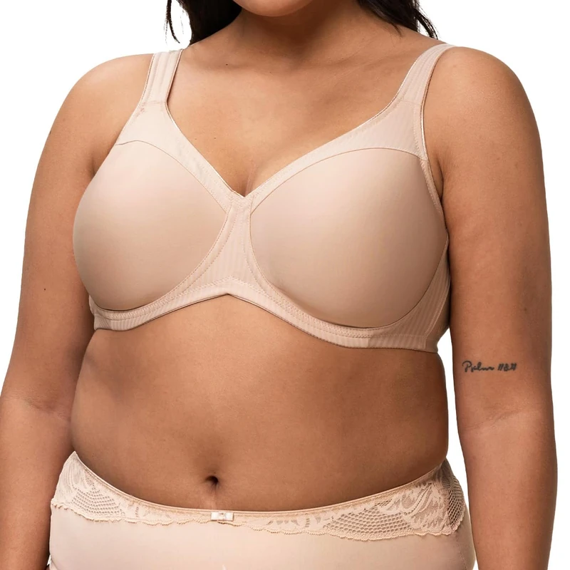 Triumph Women's Modern Soft+Cotton W01, Minimizer bra, NEUTRAL BEIGE - Image 1