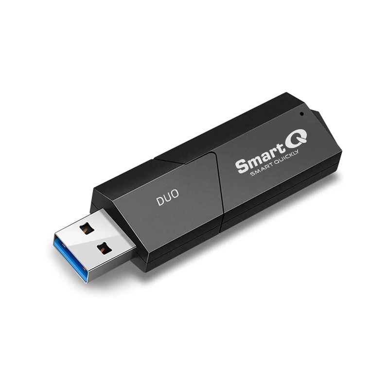 SmartQ C307 Duo SD Card Reader - Dual SD/Micro SD Adapter with SD, MMC, UHS-I Support for Mac, Windows, Linux & Chrome - Image 1