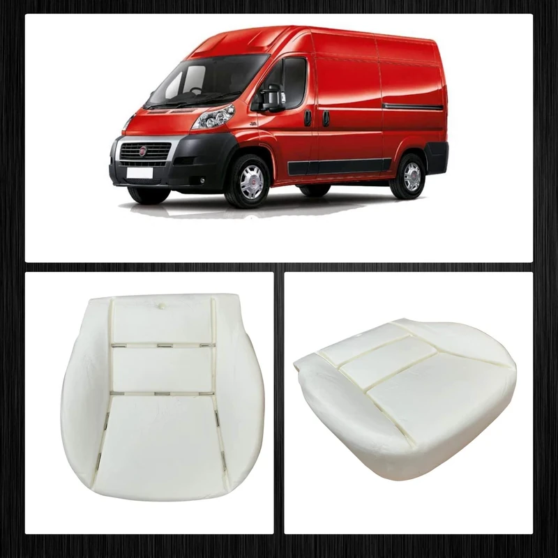 BREMER Seat Covers, Seat Cushion, Compatible with Peugeot Boxer 2006 - Latest Padding Seat, Foam Front Seat Padding, Driver or Passenger Upholstery Foam & 15 Clips