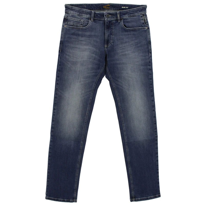 camel active Men's 5-Pocket Madison Straight Jeans, Blue, W35/L36 - Image 1