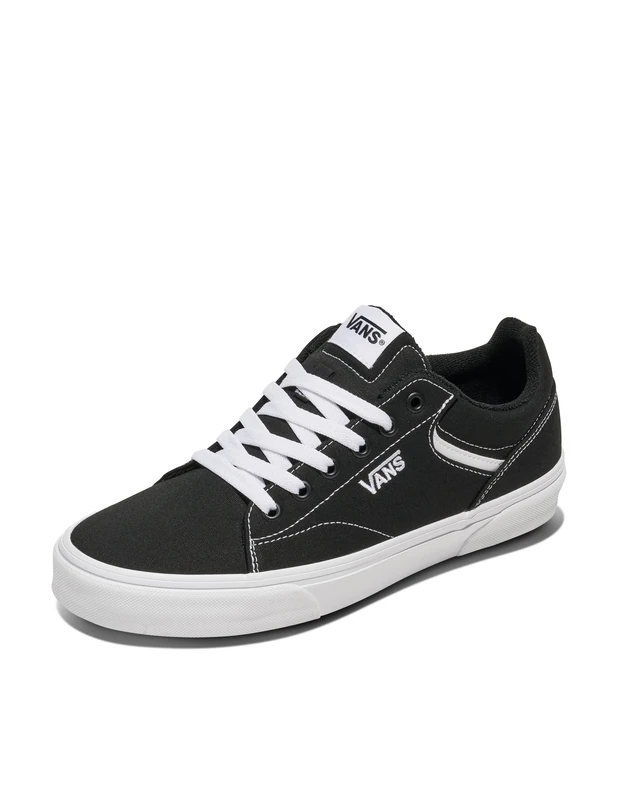 Vans Men's Sneaker, Canvas Black White, 6 UK