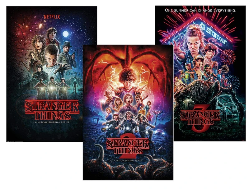 Close Up Stranger Things Poster set of 3 Season 1, 2 and 3 (61cm x 91,5cm)