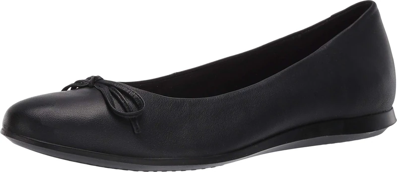 ECCO Girls' Touch Ballerina 2.0 Ballet Flats, Black, 6.5-7 UK